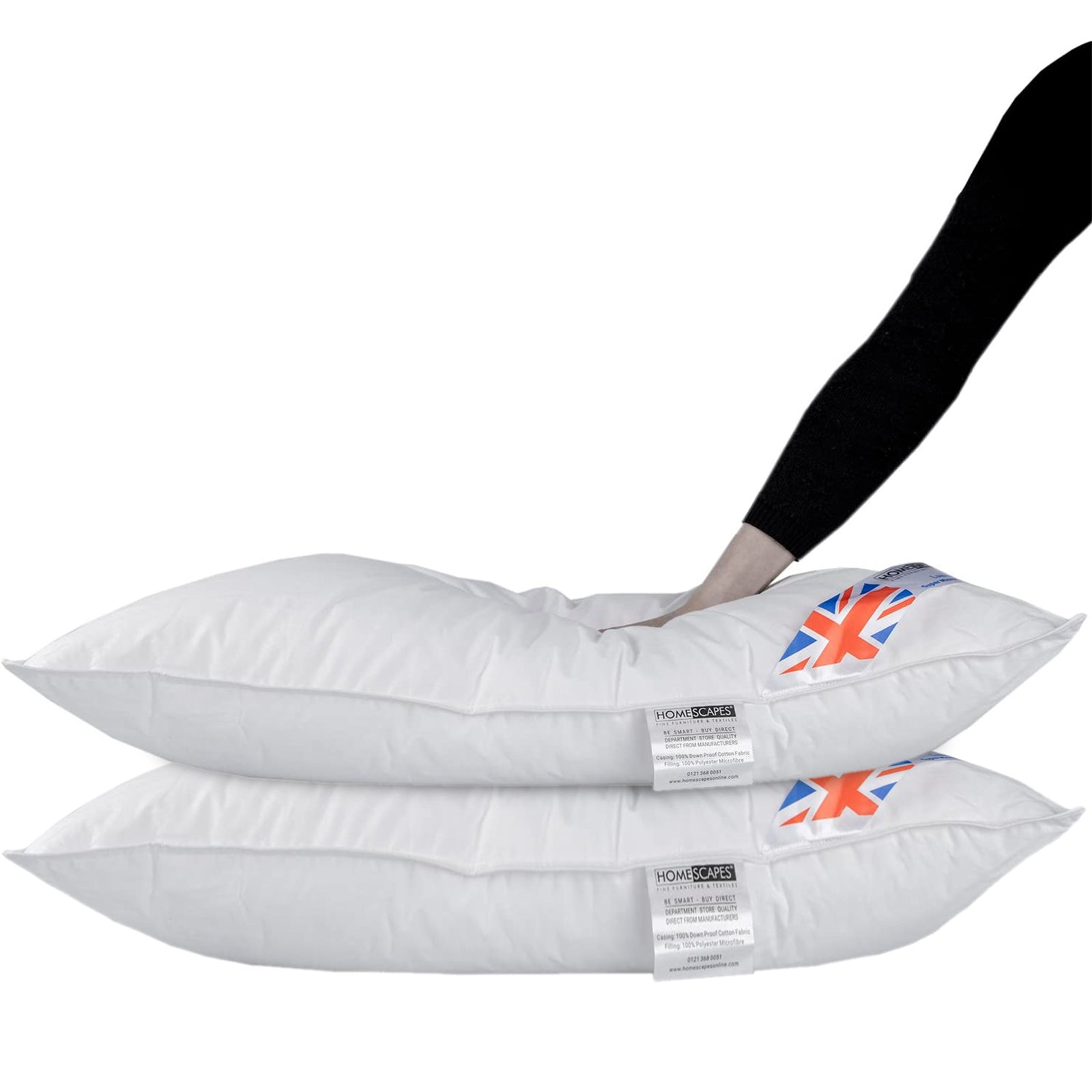 Luxury Hotel Quality Super Microfibre Pillow Pair