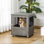 Dog Cage End Table W/ Magnetic Doors - Small Dog