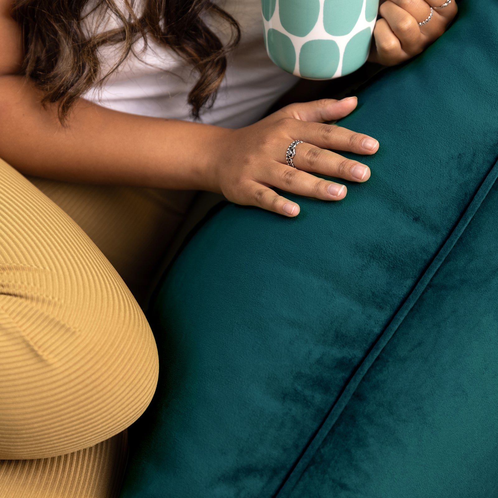 Natalia Velvet Armchair Bean Bag Giant Bean Bag Chair