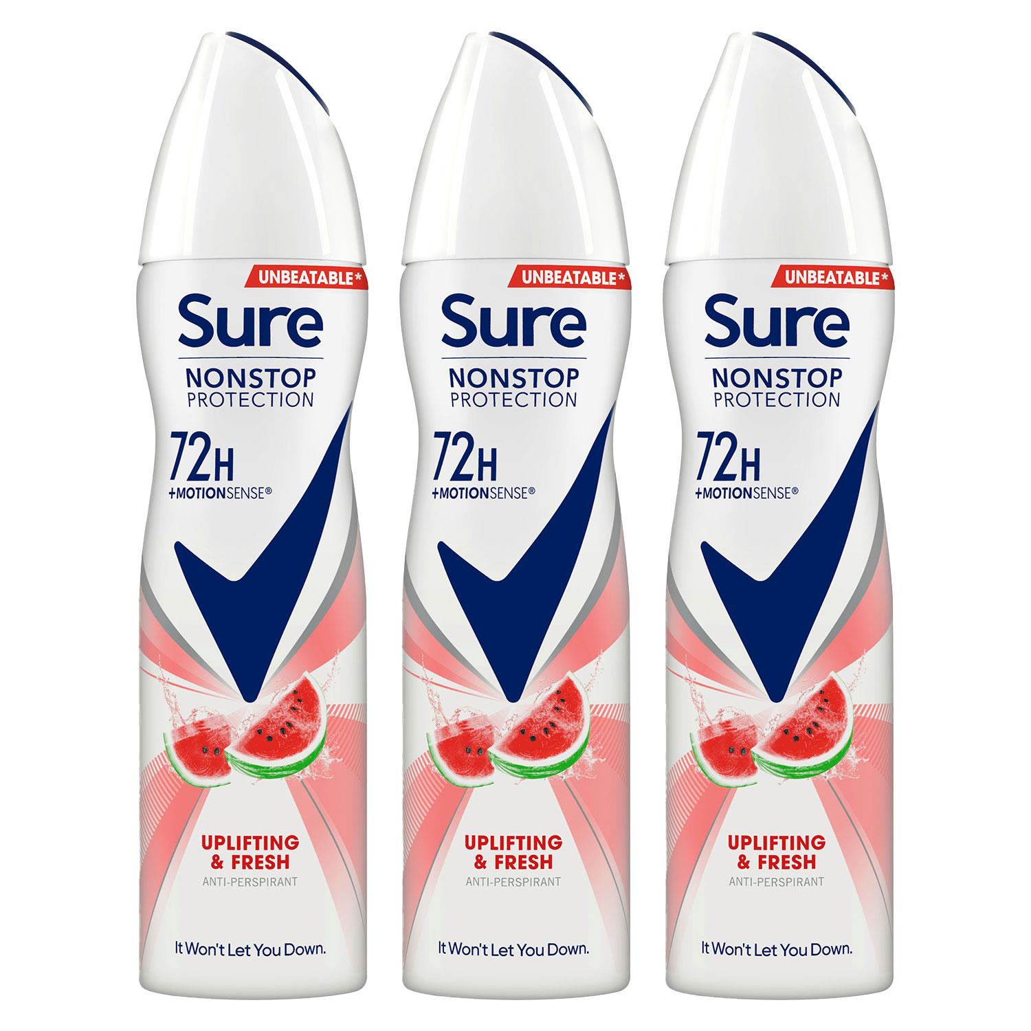 Women Antiperspirant 72h Nonstop Protection Deo Uplifting&fresh 150ml, 3pk | 3