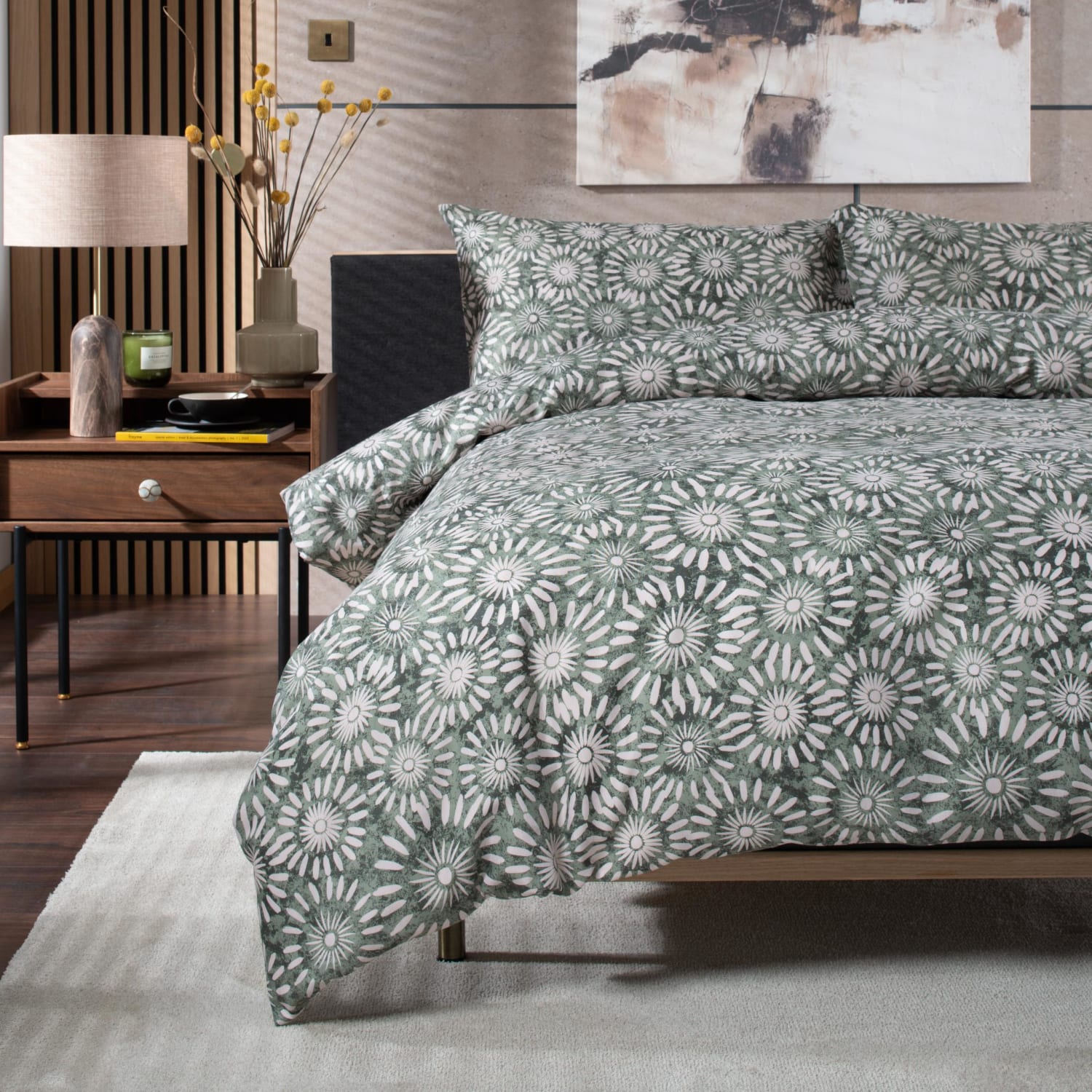 Studio Thompson Sage Cotton Duvet Cover Set | Super King