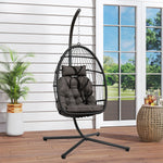 Hanging Chair With Stand And Cushion | Black