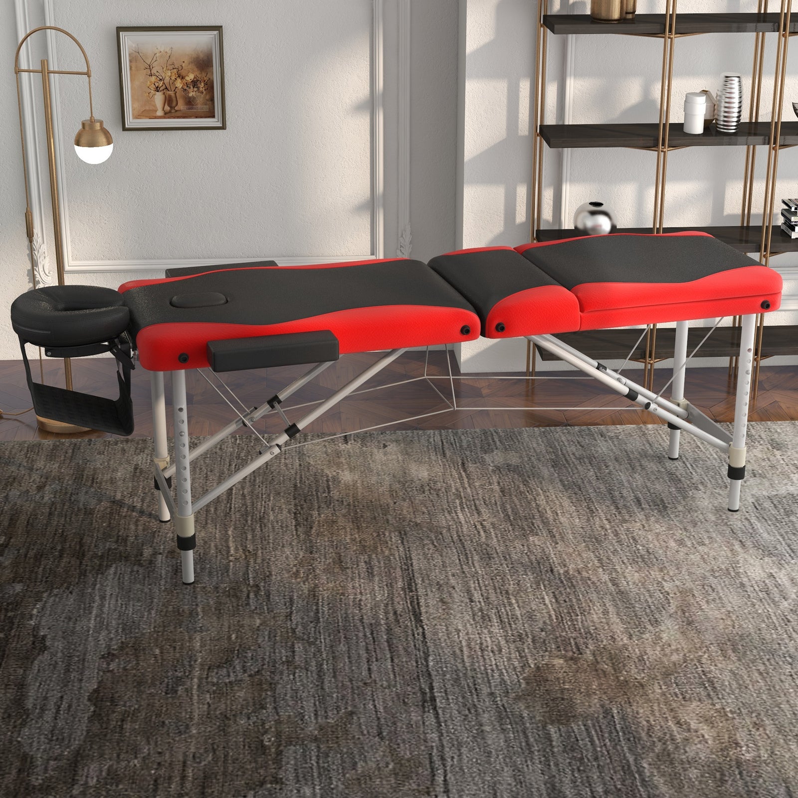 Portable Massage Table Beauty Therapy Couch Bed Spa | One Size | Red