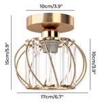Emitto Crystal Ceiling Light Semi Flush Mount Chandelier Modern Hallway