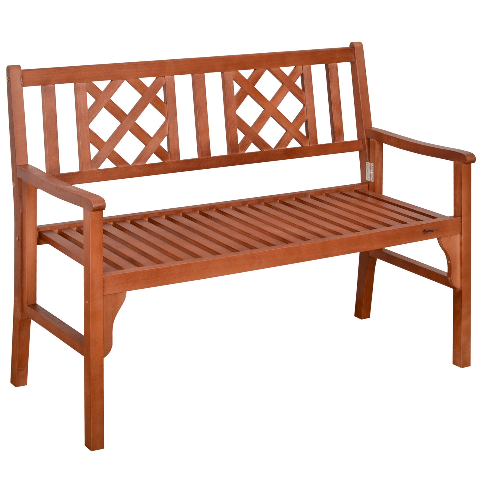 Foldable 2-seater Patio Wooden Bench