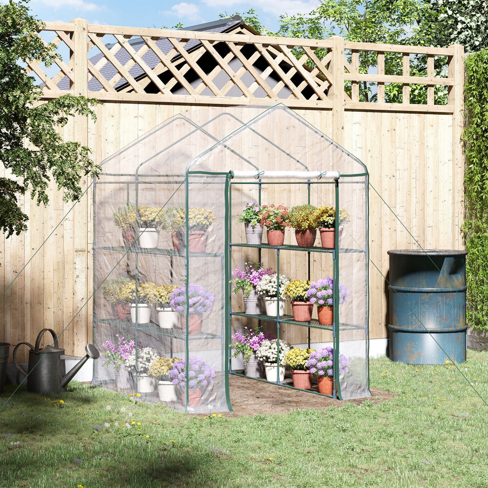 Walk-in Greenhouse With 8 Shelves