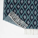 Tula Handwoven Teal & Navy Textured Rug | 120cm x 180cm | Navy Blue