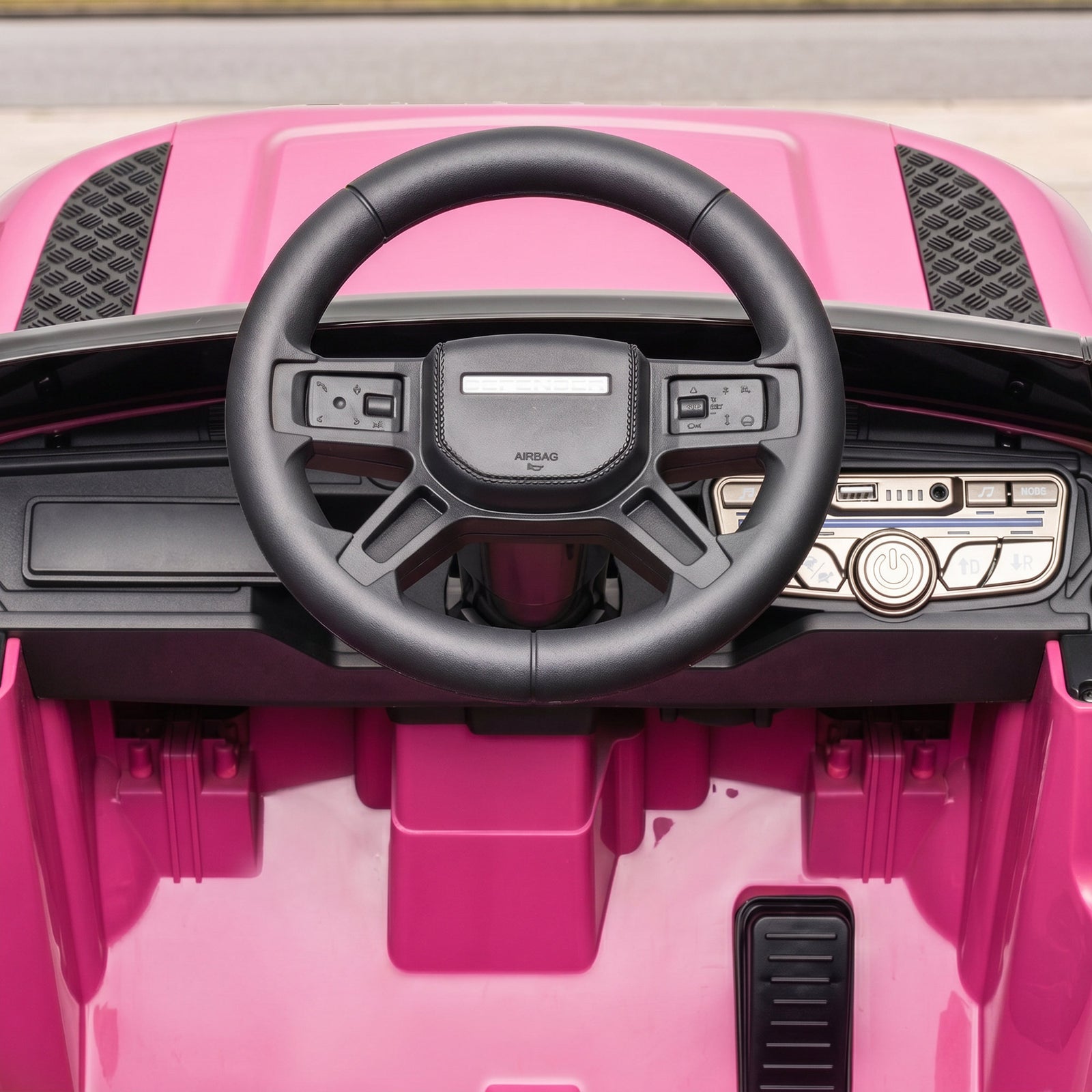 Land Rover Defender Licensed 12v Kids Ride On Car W/ Remote | Pink