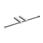 Toilet Roll Holder, Gloss Steel, Wall-mounted. Collection Architect S+