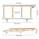 Bed Rail Folding Bed Guard Safety For Elderly Adults Assist Bed Side | White