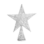 Wrought Iron Christmas Tree Topper Star Ornament Home Decor