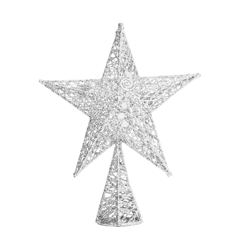 Wrought Iron Christmas Tree Topper Star Ornament Home Decor