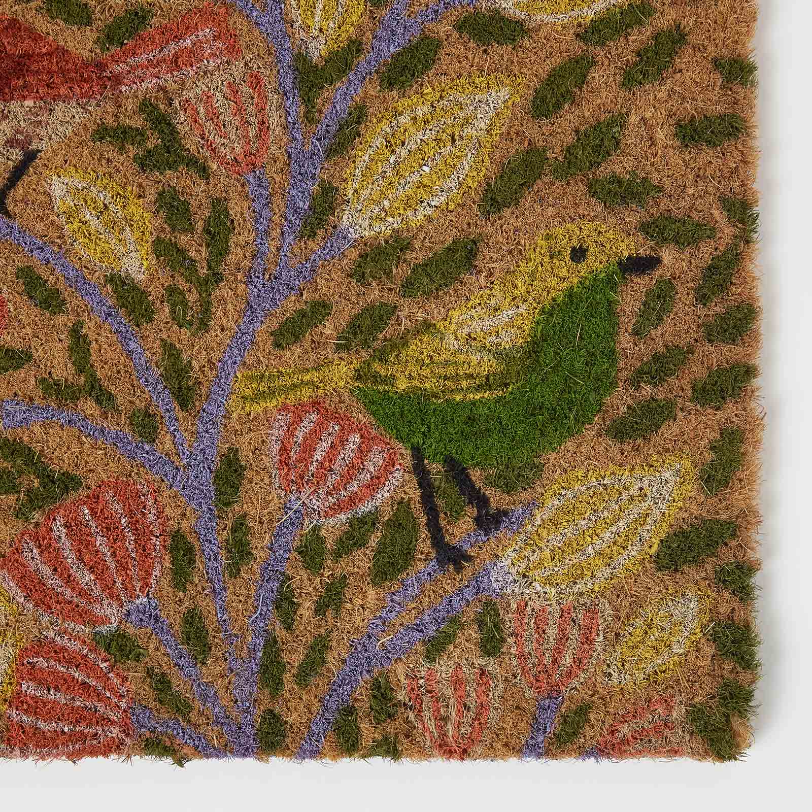 HOMESCAPES Song Bird Coir Doormat, 40 X 60cm