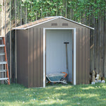6.5ft X 3.5ft Garden Shed, Metal Shed Garden Outdoor Storage