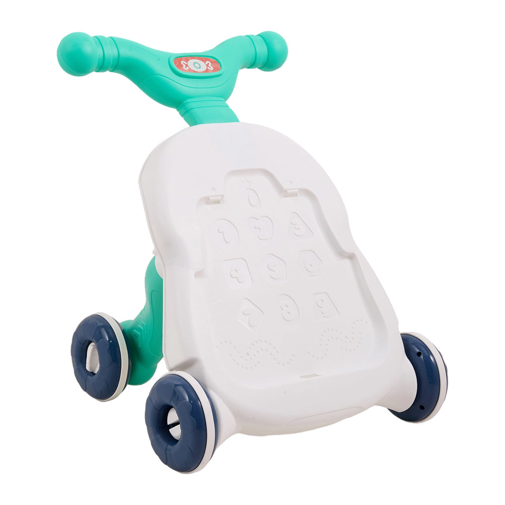 2-in-1 Baby Walker And Baby Interactive Entertainment Game Table | Green