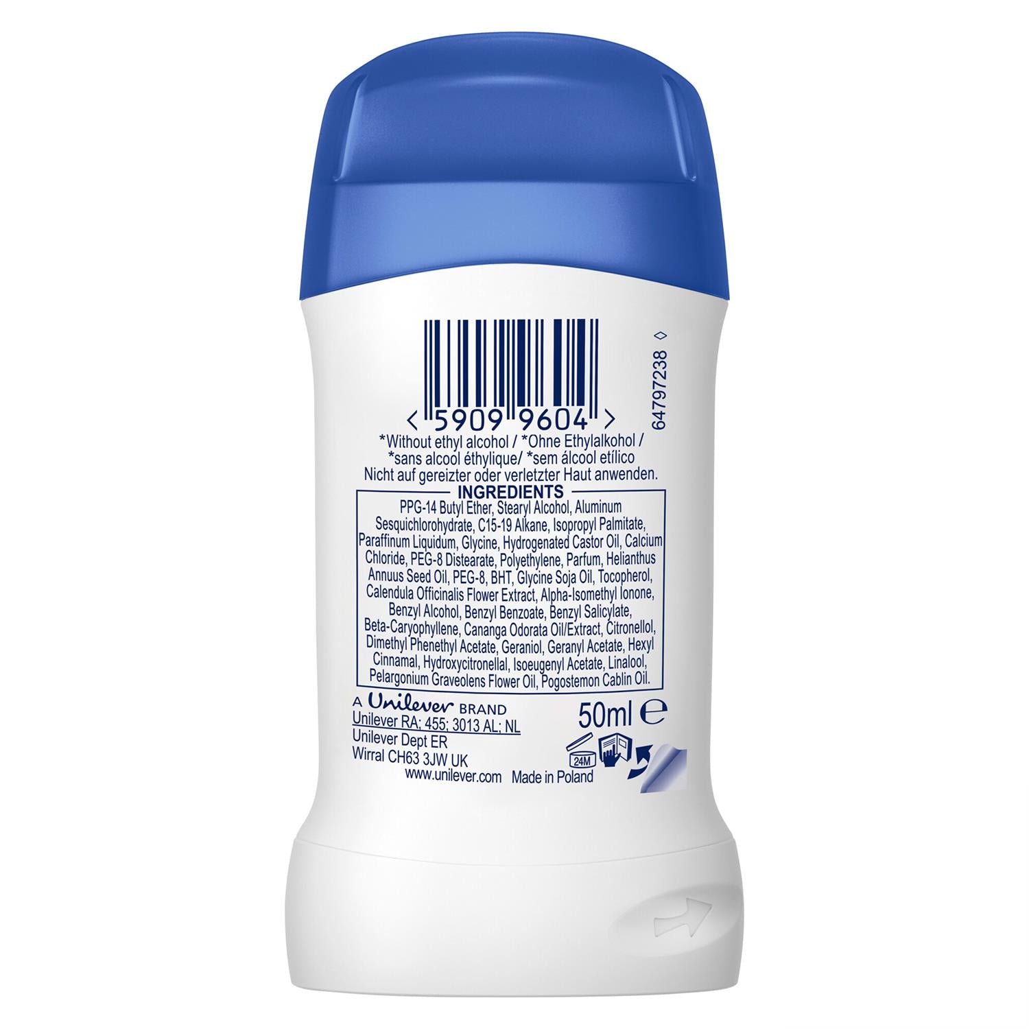 Women Original Anti-perspirant Deo Stick W/ 72h Sweat Protection 50ml, 6 Pk