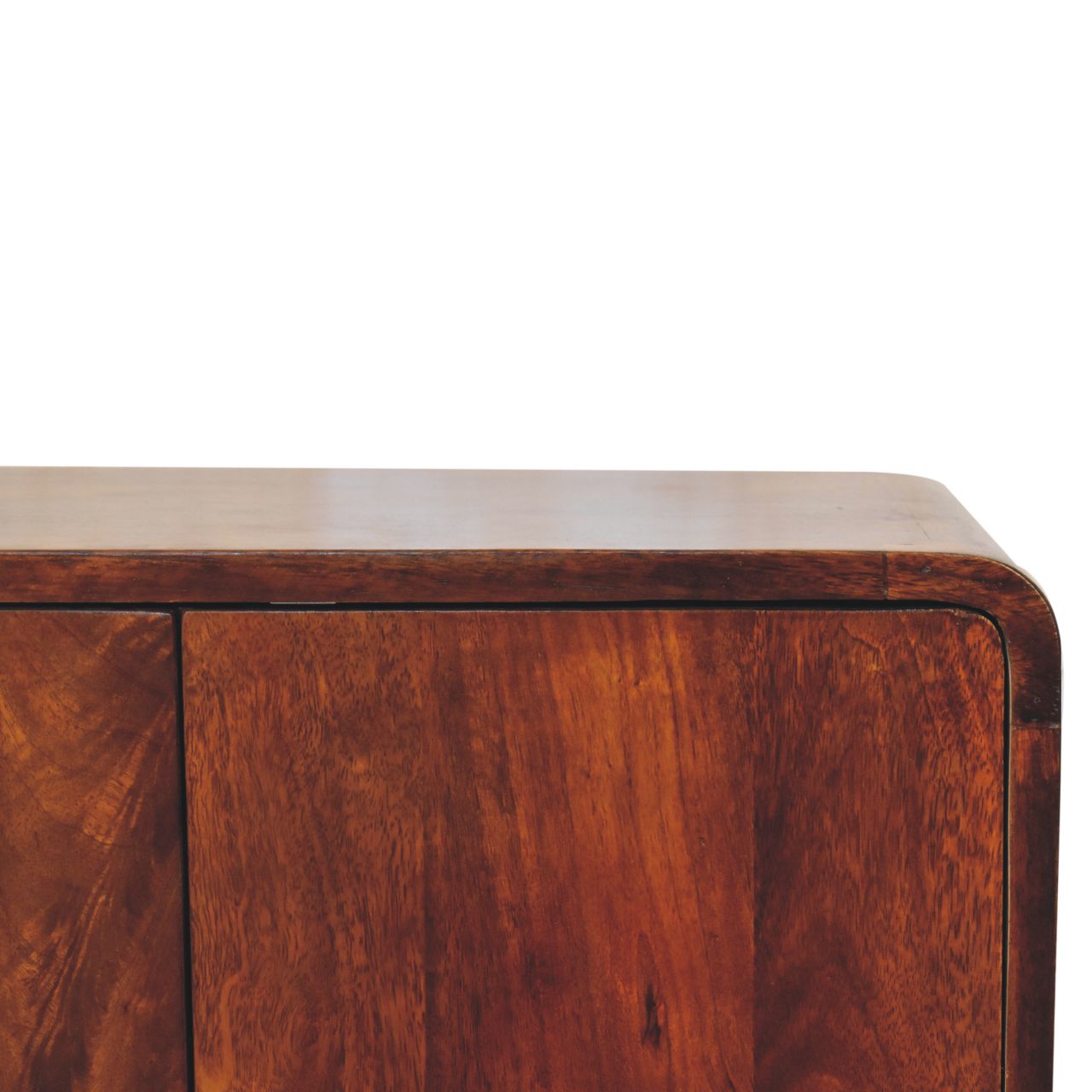 Solid Wood Mini Classic Chestnut Cabinet, Brown, 2 Doors