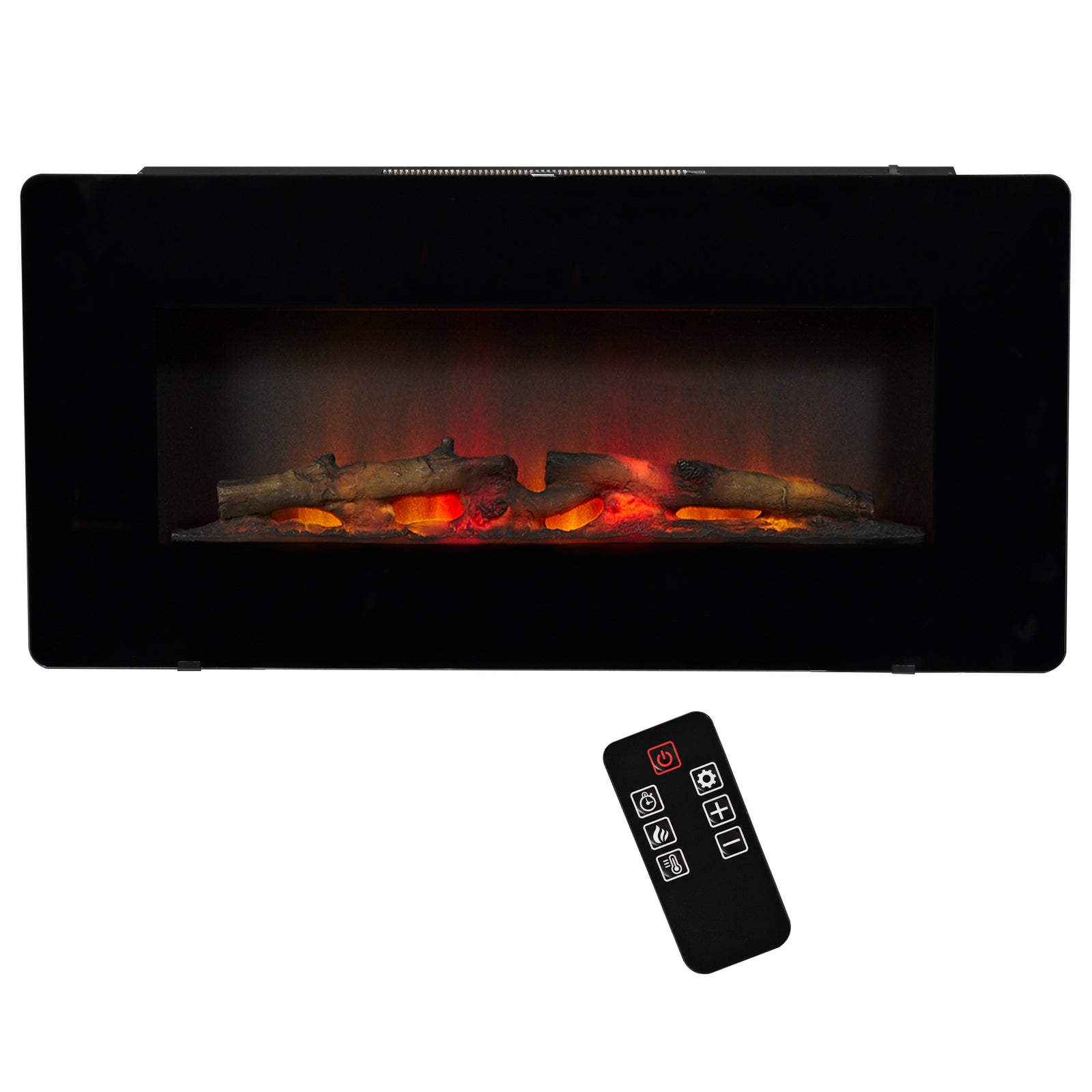 Electric Fireplace Heater Wall Mount With Flame Effect