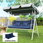 Outsunny Outdoor Seat Cushions Back Cushion With 2 Pillows, Seat Pads