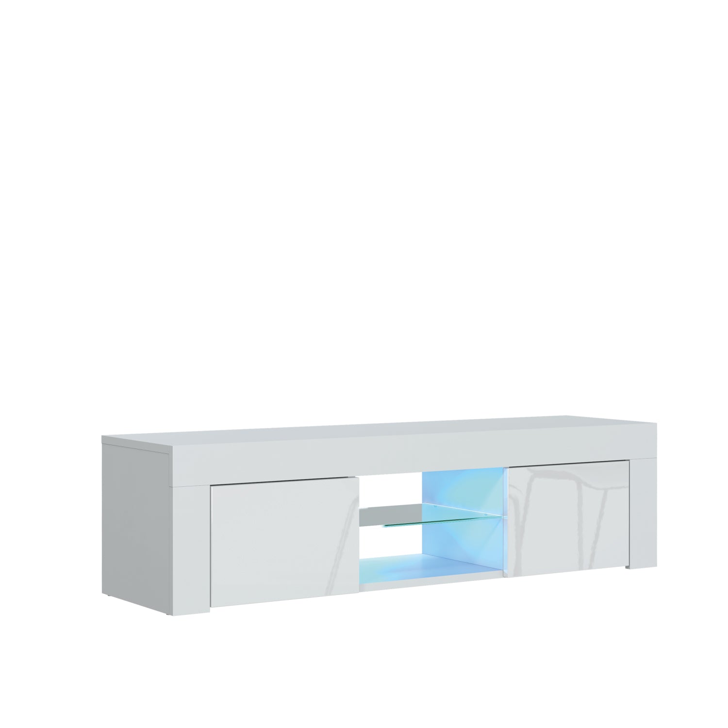Loom Tv Unit 130cm With Led Lights | White