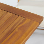 5-Piece Folding Wooden Garden Dining Set with Cushions
