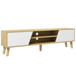 Tv Unit For Tvs Up To 65" With Shelves Oak