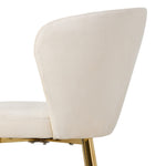 Breeins Set Of 2 Modern Velvet Dining Chairs With Gold Metal Legs