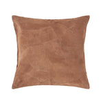 Real Leather Suede Cushion With Feather Filling | 45cm x 45cm | Tan