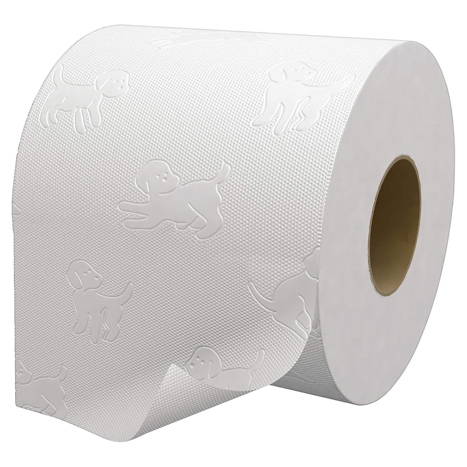 Gentle Clean Puppies On Roll Recycled Toilet Paper, 72 Rolls