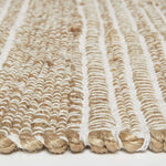 Arlyn Natural Striped Handwoven Jute Rug | 65 x 45cm | Natural