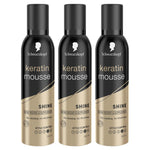 Keratin Mousse With 48h Extra Strong Hold For Hair Styling, 3x250ml