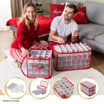 Christmas Ornament Storage Box With 112 Bauble Capacity | Red