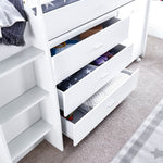 Ersa Mid Sleeper Bed With Desk With Spring Mattress | Single | White