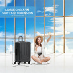 Large 30" Hard Shell Check In Suitcase 8 Spinner Wheels Hold Luggage | Large | Black