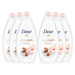 Caring Bath Almond Cream And Hibiscus Moisturising Cream Bath Soak, 6x450ml