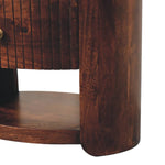 Bordeaux Bedside, 1 Drawer, 2 Open Slot, Brown