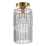 Modern Gold Crystal Ceiling Light 25cm Diameter, 29cm Height, Single Head Round Chandelier