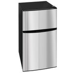 88l Small Fridge Freezer With 5-setting Thermostat, Inner Light | Silver