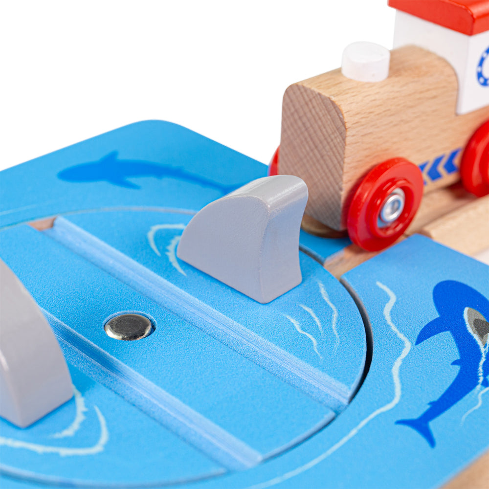 Shark Attack Turntable for Wooden Train Sets