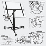 11ft Drywall Lifter With Rolling Casters Panel Hoist | Black