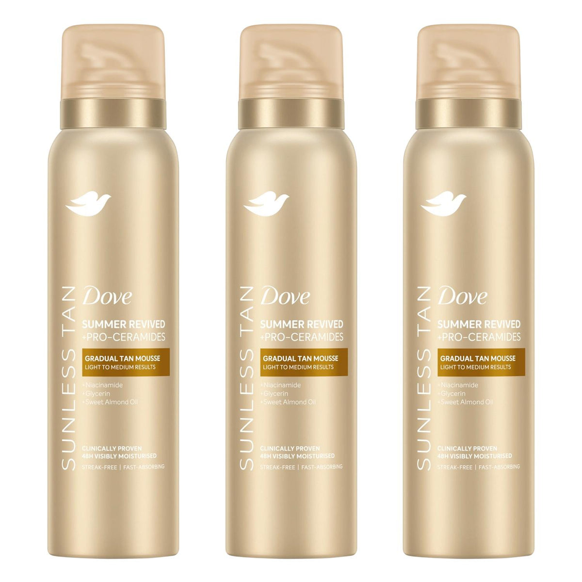 Dermaspa Self Tan Body Mousse Summer Revived Light To Medium Skin | Set of 3
