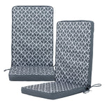 Outdoor High Back Seat Cushion Set Of 2 Deck Stripe