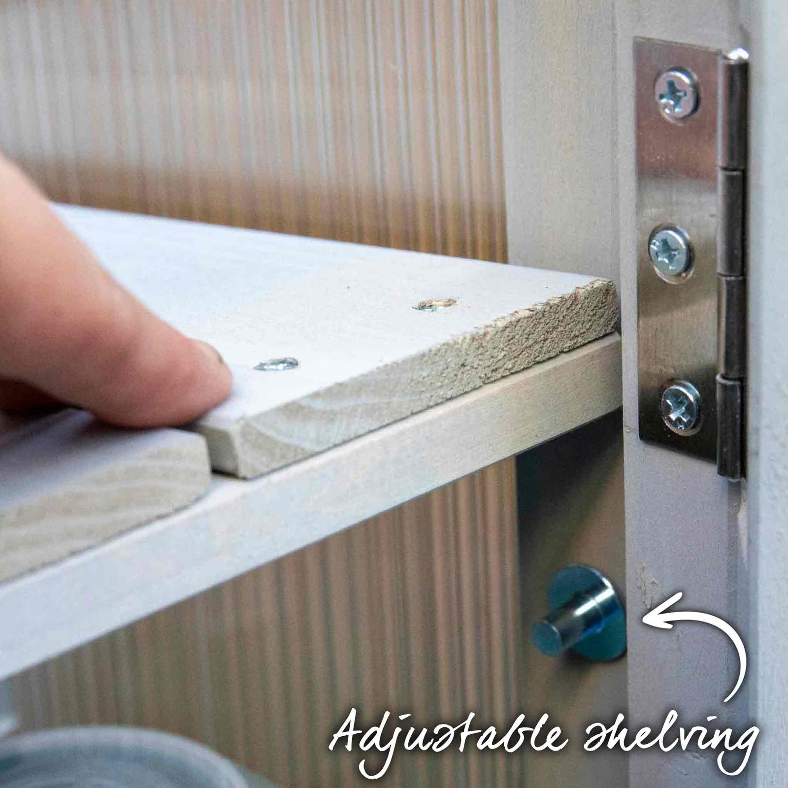Wooden Growhouse Dove Grey With Uv Polycarbonate Glazing And Adjustable Shelves | Dove Grey