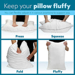 Cooling Memory Foam Pillow 70x45cm Adjustable Orthopaedic Support Washable Cover | Set-of-1 | White