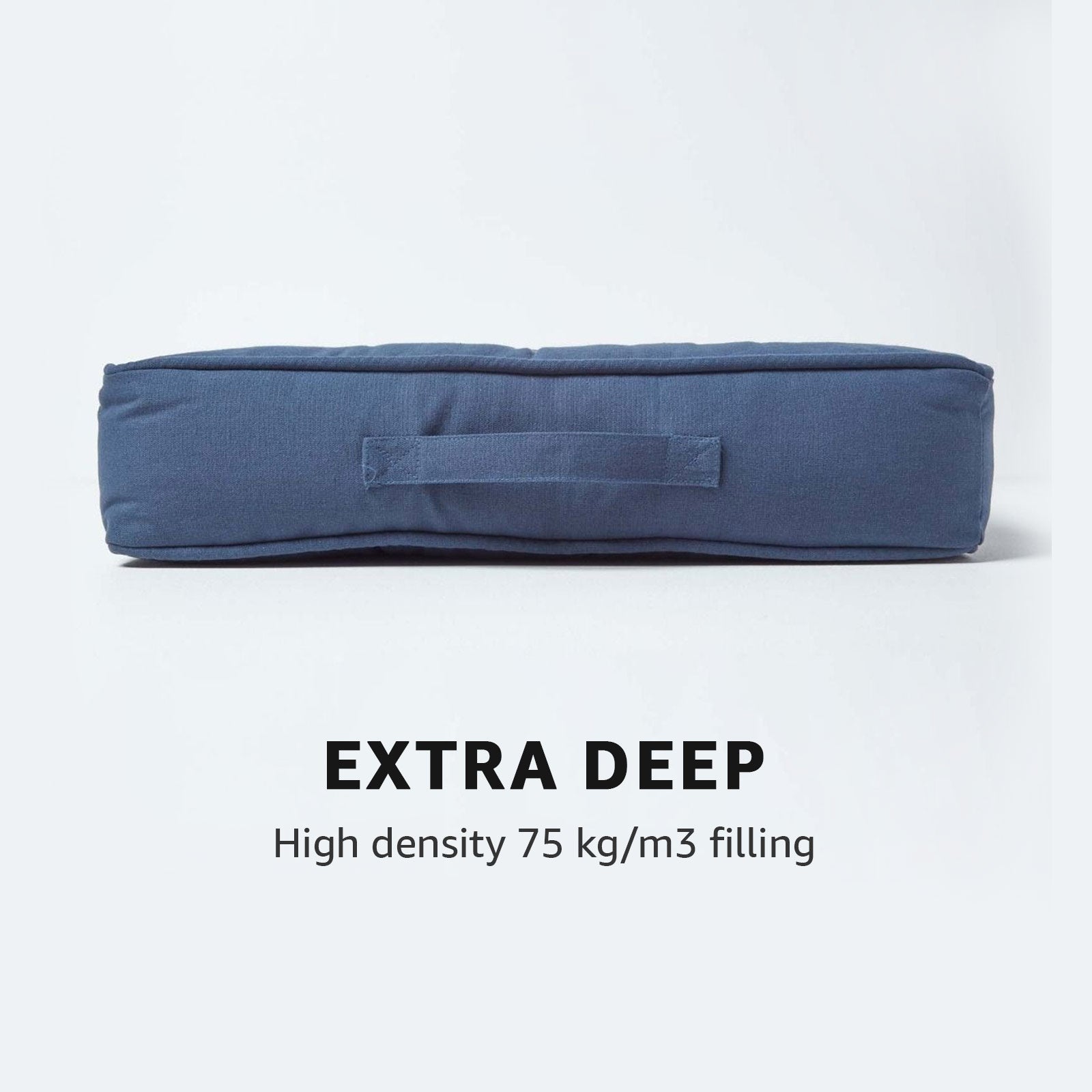 Cotton Armchair Booster Cushion | 50cm x 50cm | Navy Blue