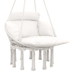 Hammock Chair, Boho Hanging Swing Chair With Cushion | Cream