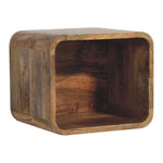 Solid Wood Oak-ish Floating Open Bedside