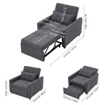 Three-in-one Versatile Single Sofa Bed With Pillow