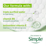 Simple Eye Make-up Remover 125ml & Remover Pads 3 Pack Bundle