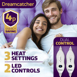 Electric Blanket Heated Fully Fitted Underblanket 3 Heat Settings, Machine Washable | Double | White
